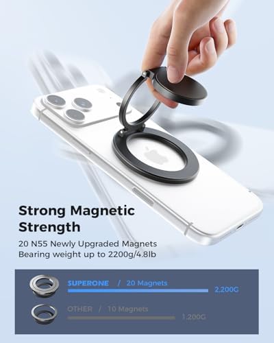SUPERONE Dual-Sided Magnetic Ring Holder for Gym MagSafe Stand & Phone Grip - Image 6