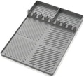 Silicone Griddle Tool Mat for Blackstone, Heat Resistant Side Shelf Mat with Drip Pad – BBQ Grill Accessories for Outdoor Grill, Kitchen Counter, Spatula Holder, Cooking Organizer (2, Gray) by Unknown