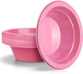 30 Pack 12 oz Pink Disposable Plastic Bowls Dessert, Ice Cream, Salad, Soup Serving Cups for Party, Picnic, Food Snacks (Pink) by Unknown