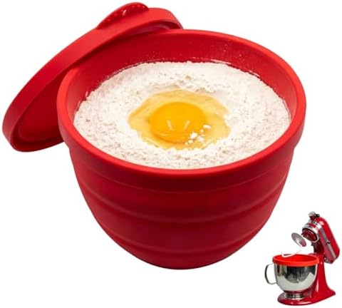 Silicone Bowl Liners for KitchenAid Tilt-Head 5 Qt Stand Mixers, Extra-Thick Silicone Liners for Kitchenaid Mixer, Liners with Lids Set Suitable for Baking, Dishwasher Safe Food Grade Silicone Insert by ZITRONE