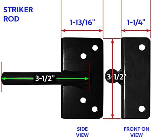 Vinyl Gate Latch Black (for Vinyl, Wood, PVC etc Fencing) Fence Gate Latch w/Mounting Hardware - CASE Qty 12 - Image 4
