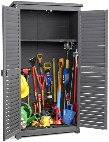 Outvita Outdoor Storage Cabinet, 63in, Grey by Outvita