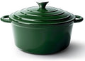 4.5 Quart Dutch Oven Pot with Lid, Non Stick Enameled Cast Iron Dutch Oven for Bread Baking, Heavy-Duty, Oven Safe Ceramic Cookware Up to 500°F for Baking, Braising, Stews, Roasting, Green by Fijinhom