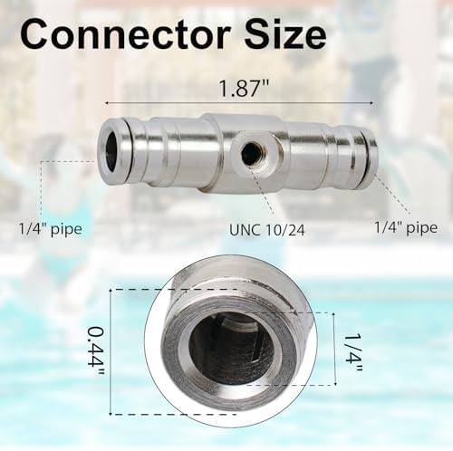 High-Performance Brass Patio Misting Kit – 10 Brass Anti-Drip Micro-Nozzles & 10 1/4″ Slip Connectors for High-Pressure Outdoor Cooling Misting (UNC 10/24, 0.012″ Precision Orifice, 280-1500 psi) - Image 2