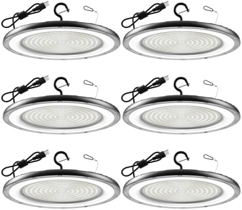 AIKVSXER 6Pack UFO LED High Bay Lights, 400W Shop Lights, 60000LM, 6000K by AIKVSXER