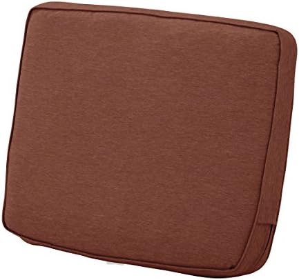 Classic Accessories Montlake Water-Resistant 21 x 20 x 4 Inch Patio Lounge Back Cushion, Heather Henna Red, Outdoor Loveseat Cushions by ClassicAccessories