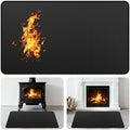 Fireplace Mat Fireproof, 48 x 30 Inch Hearth Rugs for Fireplaces Fire Resistant, Indoor Fire Pit Wood Stove Pads, Outdoor Under Grill Mats, Protect Floors and Decks from Sparks Embers by GRIBUDDY