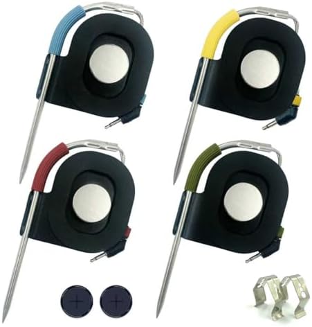 4-Pack Meat Probes for Weber iGrill & Connect, 2.5mm Plug, ±1°C Accuracy by Meatender