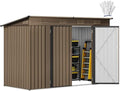 DWVO 9x4ft Large Outdoor Storage Shed with Lockable Doors & Air Vent by DWVO