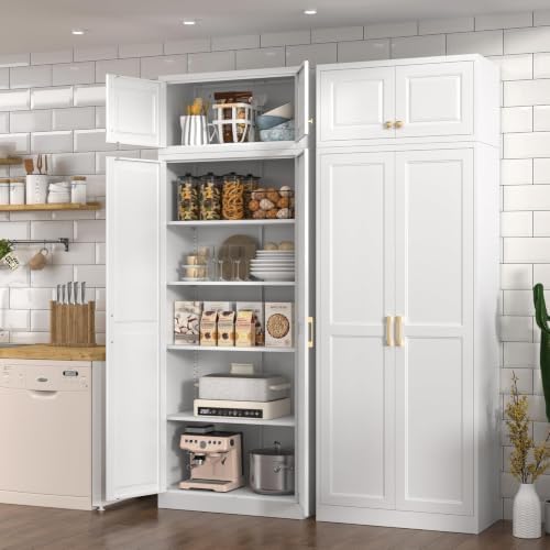 86" Metal Pantry Cabinet,Kitchen Storage Cabinet with Shelves by SteelLifeNeatlyOrganized