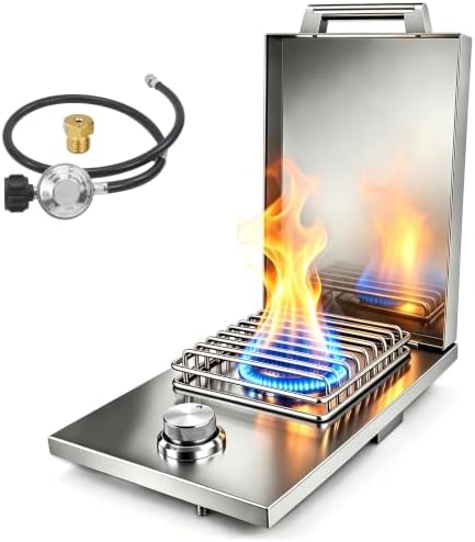 Built In Single Side Burner for Outdoor Kitchen, Propane & Natural Gas by Unknown