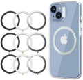 KALAPOP for MagSafe Sticker,MagSafe Ring Magnet,Magnetic Wireless Charger Conversion Kit,Compatible with iPhone 16/15/14/13/12/11, Galaxy S23/S22/S21 and Kindle,9 Pack(3Black,3White&3 Silver) by KALAPOP