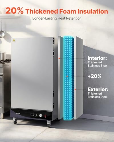 VEVOR Commercial Electric Food Warmer 8 Tier Stainless Steel Single-Door - Image 5