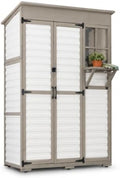 Large Outdoor Storage Cabinet with Dual-Zone Shelves, Garden Shed by MAGAZOOPET
