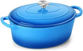 TeamFar 7QT Oval Dutch Oven, Enameled Cast Iron Dutch Oven Pot with Lid by TeamFar