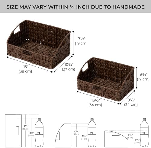 GRANNY SAYS Wicker Storage Baskets, Trapezoid Woven Baskets for Storage - Image 2