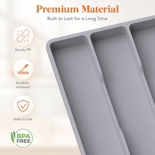 Lifewit Utensil Organizer for Kitchen Drawer, Expandable Cooking Tray - Image 5