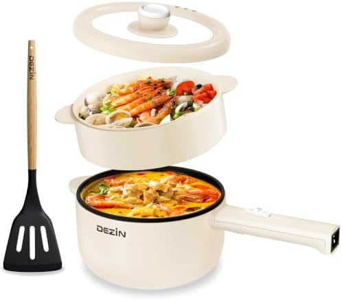 Dezin 2L Hot Pot Electric, Non-Stick Electric Pan, 700W Adjustable Power by DEZIN