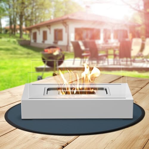 20'' Fire Pit Mat for Solo Stove Mesa/XL Tabletop Fire Pit,3-Layer Fireproof Heat Resistant Under Grill Mat,Easy-to-Clean Waterproof & Non-Slip-Blue - Image 5