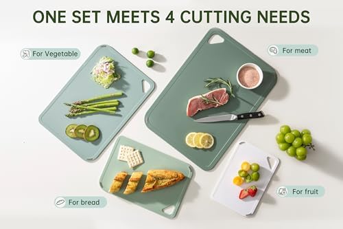 THETCHRY Plastic Cutting Board Set, Extra Large Cutting Board for Kitchen - Image 5