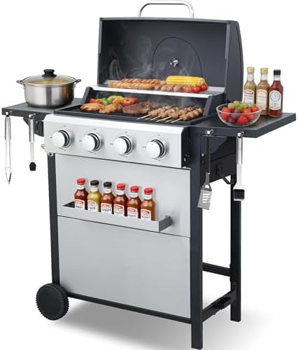 4-Burner Stainless Steel Propane Gas Grill by LabolataOutdoorGrills