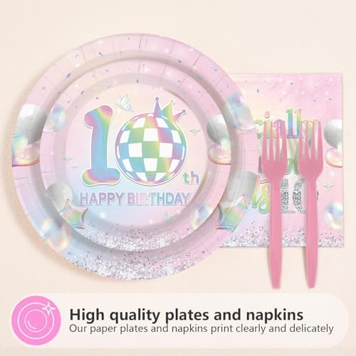 96Pcs 10th Birthday Party Decorations for Girls, Serves 24 - Image 3