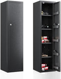 KAER Gun Safe, 59-Inch Tall Gun Cabinet, Home Safe, Large Safe for Home Use, Quick Access, with Drawers and Removable Shelves by KAER