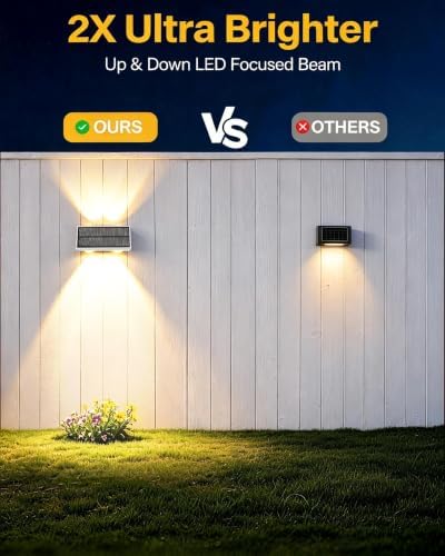 Solar Fence Lights Outdoor, 16 Pack Fence Solar Lights Waterproof - Image 2