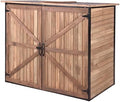 GUTINNEEN Weatherproof Outdoor Trash Can Shed, Outdoor Storage Shed with Strong Metal Frame, Wooden Garden Sheds with Adjustable Shelves and Removable Floor by GUTINNEEN