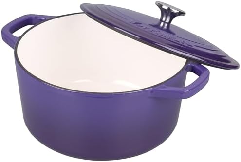 VORRINGARD Enameled Cast Iron Dutch Oven Pot with Lid, for Bread Baking, Round Bread Oven- include Sourdough Bread Baking Supplies Set, 4.5QT, Purple - Image 6