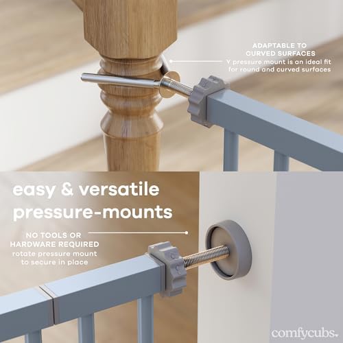 Comfy Cubs Baby Safety Gate Adjustable 42"x1.9"x30" Pacific Blue Pet Gate - Image 3