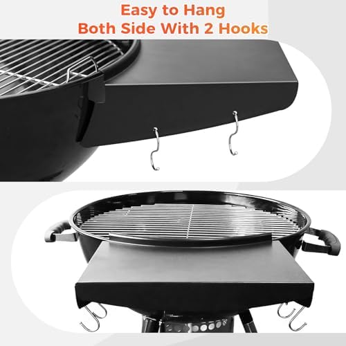 QuliMetal Upgraded Grill Table Shelf for Weber Kettle Grills 22 Inch - Image 6