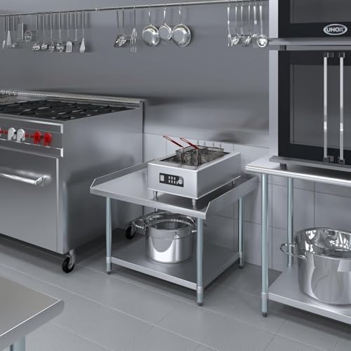 36" x 30" Stainless Steel Equipment Stand with Undershelf NSF - Image 6