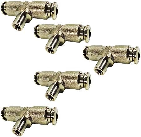 Misting Fittings (1/4 Misting Tee - HP-Push Lock)-Pack of 5 by Mistcooling