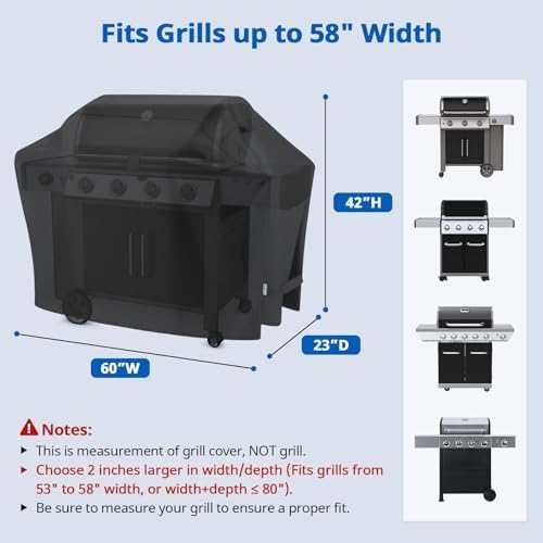 SunPatio Gas Grill Cover 60 Inch, Outdoor Heavy Duty Waterproof BBQ Cover - Image 2