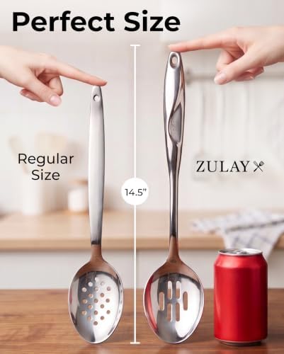 Zulay Kitchen Stainless Steel Slotted Spoon - Image 2