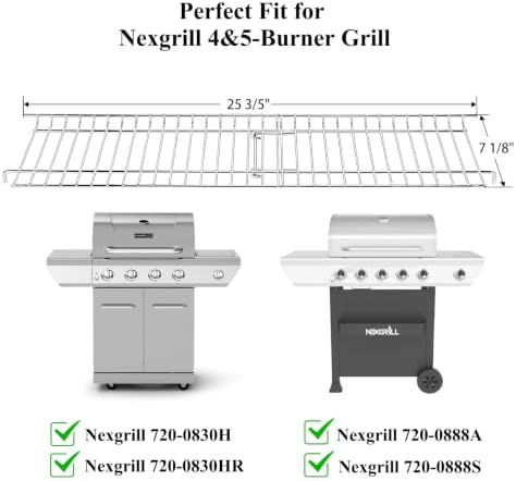 Hisencn Grill Grates & Warming Rack Kit for Nexgrill 720-0830H/720-0888S - Image 3