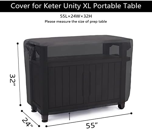 55 Inch Outdoor Furniture Cover for Keter Unity XL Portable Table - Image 2