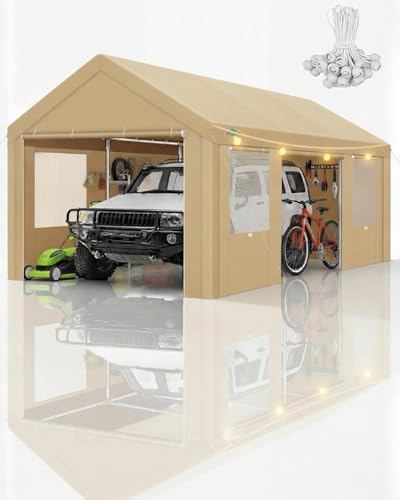 COBIZI 12x20 FT Heavy Duty Carport with Galvanized Frame by COBIZI