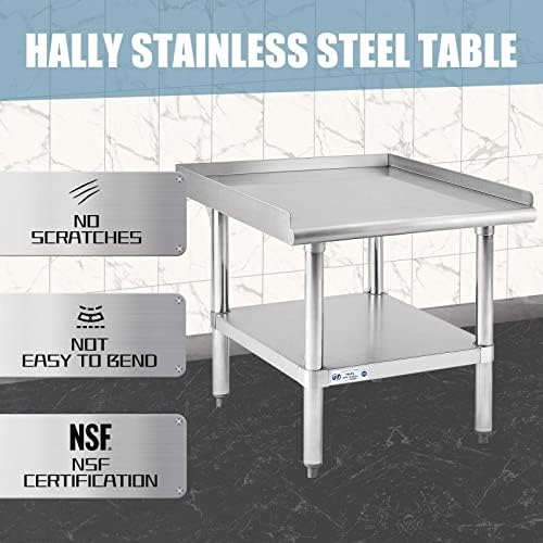 Hally Stainless Steel Equipment Stand 28"x24" Commercial Prep & Work Table - Image 3
