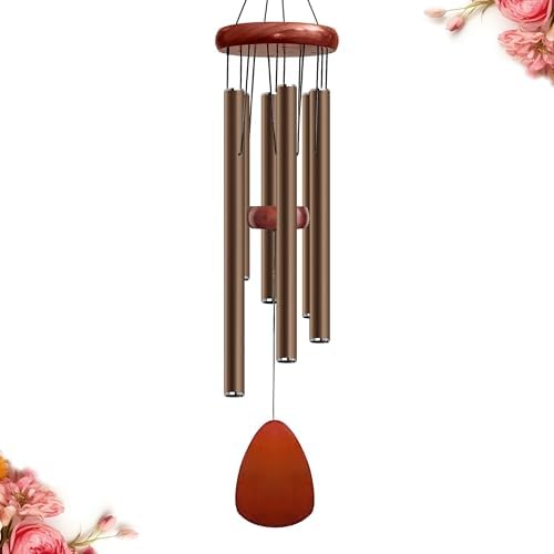 Bursvik 28" Aluminum Wind Chimes for Outside (Coffee), Patio Zen Decor Gift by BursvikWindChimes