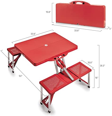 NHL Ottawa Senators Portable Folding Picnic Table with Seating for 4 - Image 3