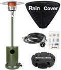Evergreen 50,000 BTU Propane Patio Heater with Rain Cover, Multiple Color Available, Outdoor Heater with Weighted Base, Adjustable Heat Control Safety Shut-Off for Patio & Restaurant by LGNOVATE
