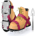 Lawn Aerator Shoes for Grass - Pre-Assembled Grass Aerator Shoes for Lawn - Soil Yard Aerator Tool for Aerating Patio Garden, Red, Medium Size by DenForste
