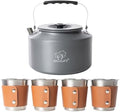 Bulin Camping Kettle, 2.2L Large Portable Camp Tea Coffee Pot With 4 Cups by BULIN