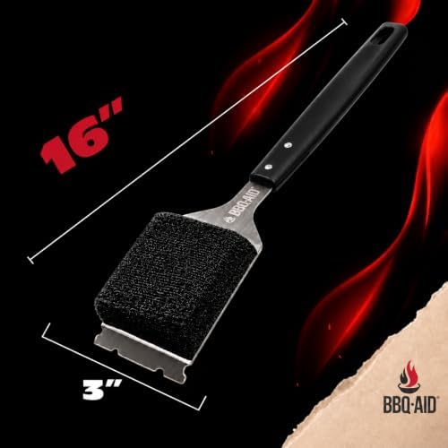 Bristle Free Grill Brush Cleaner and Scraper for Barbecue, Replaceable Head - Image 3