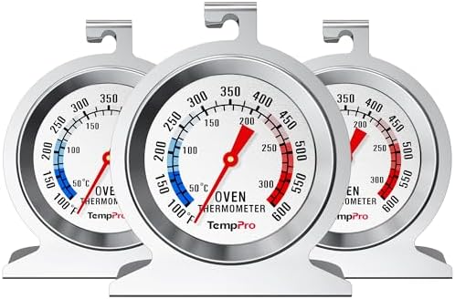 TempPro 3-Pack Oven Thermometer for Gas Oven with 431 Stainless Steel by TempPro