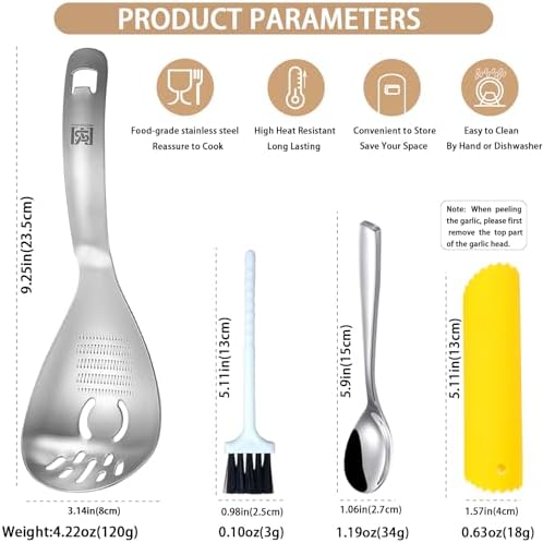 5 in 1 Multifunction Cooking Spoon,304 Stainless Steel Egg Slotted spoon - Image 3