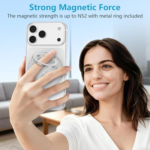 Magnetic Phone Grip, MagSafe Phone Ring Holder Two-Sided Magnet Kickstand - Image 5