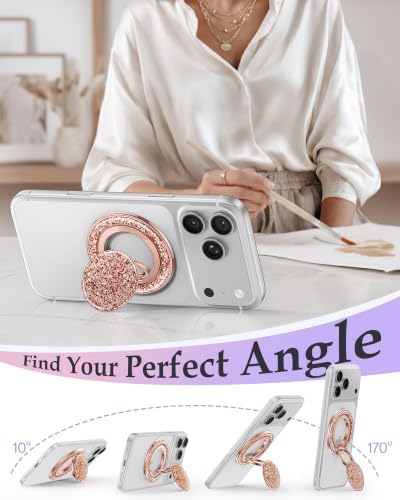 SYNCWIRE Magnetic Phone Ring Holder, for MagSafe Phone Grip Stand Kickstand - Image 4